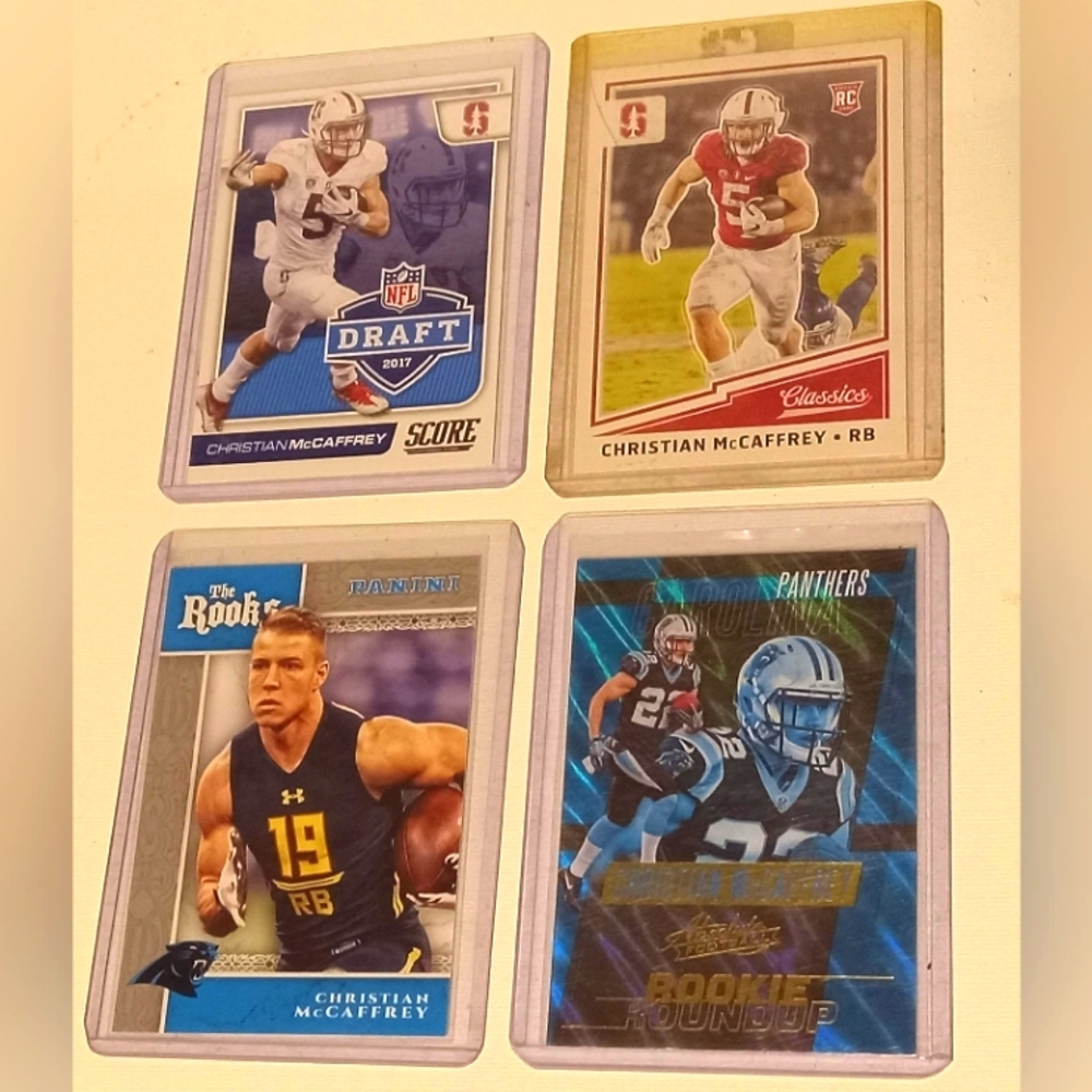 Christian McCaffrey Rookie Lot of 4 - Near Mint - 49ners - Panini Football Cards